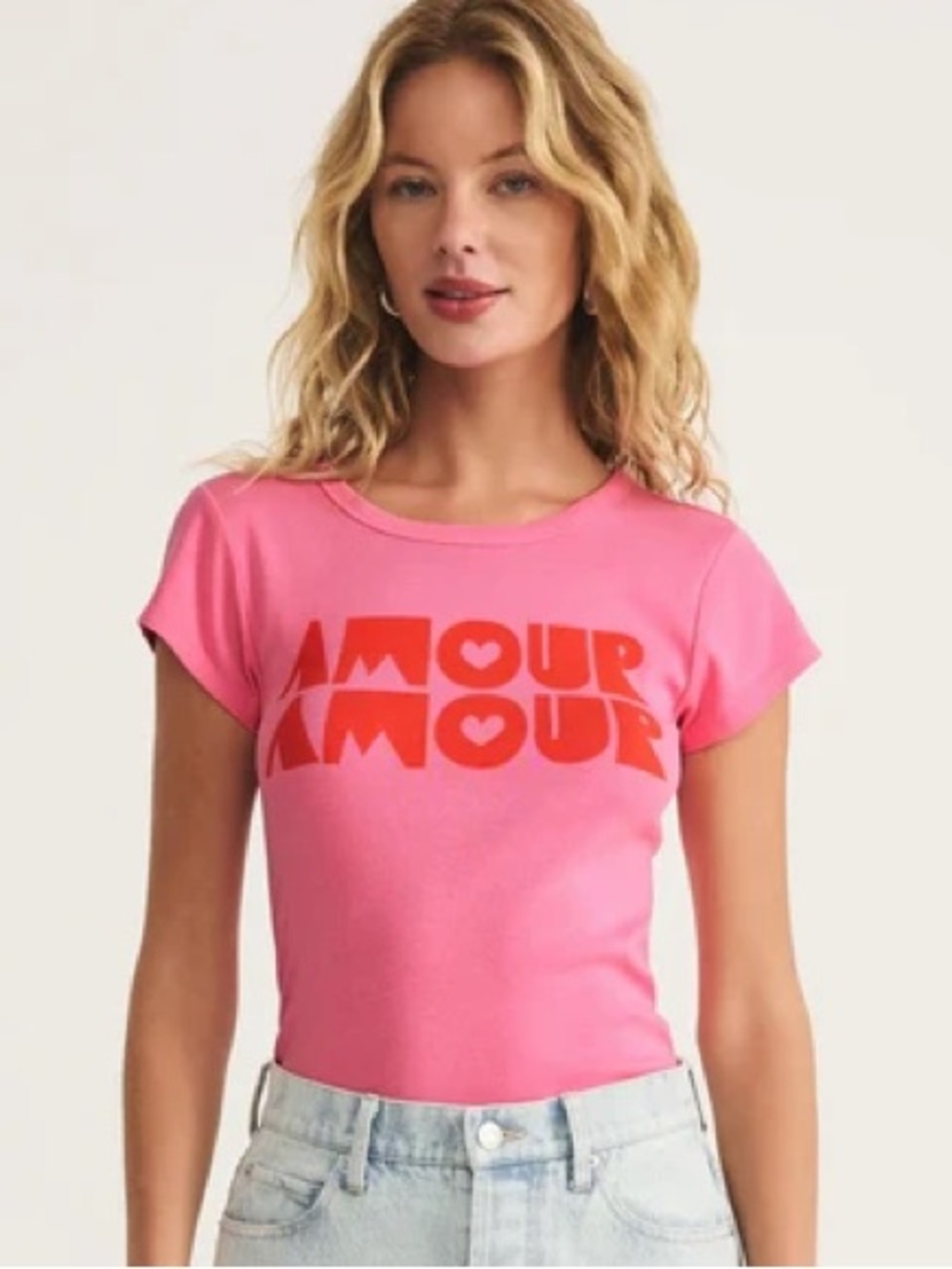 Z Supply Amour Cheeky Tee in Chateau Rose, S